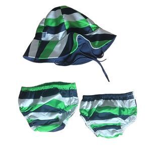 Swim baby swim bottoms with hat